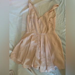 Blush pink midi dress